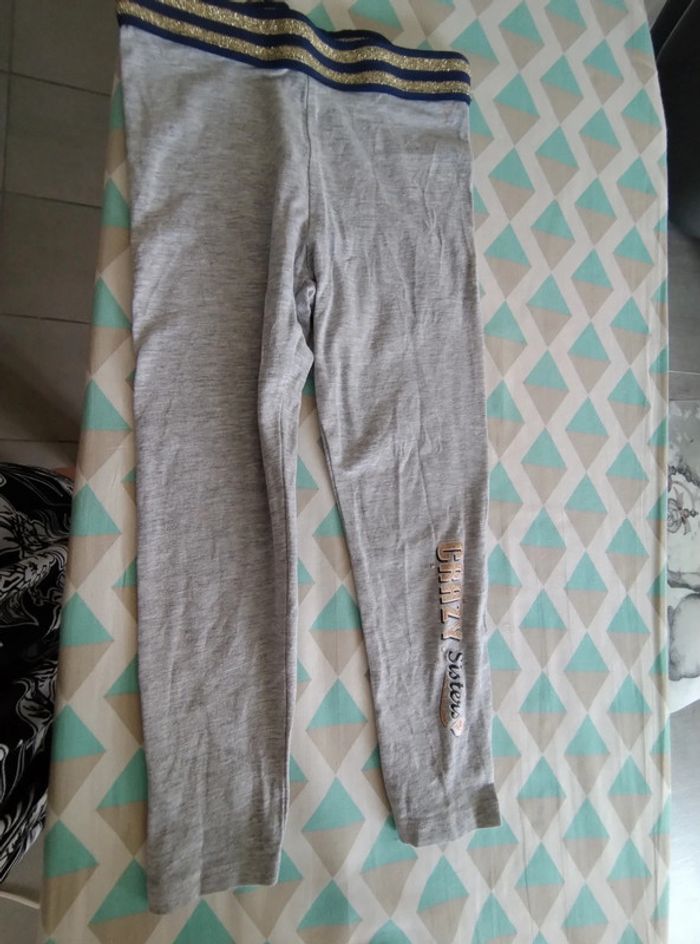 Leggings gris ceinture doré La halle