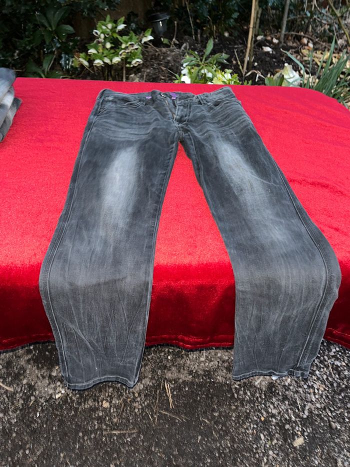 Lot de 4 jeans noir T 40 avec élasthanne - photo numéro 16
