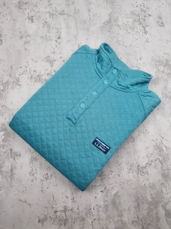 Pull L.L. Bean bleu matelassé – Taille XL Homme (mesures en photos)