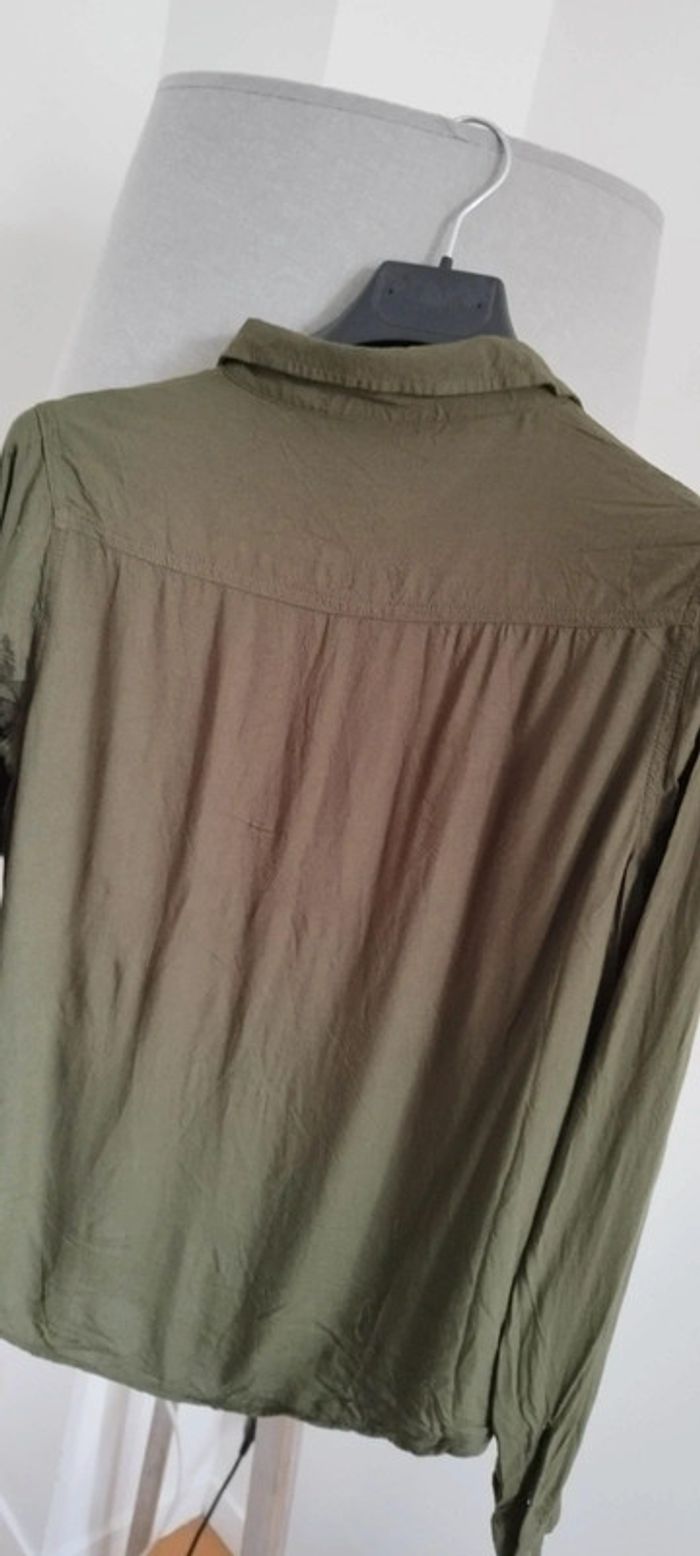 Chemise a poche vert kaki Tally weijl M - photo numéro 3