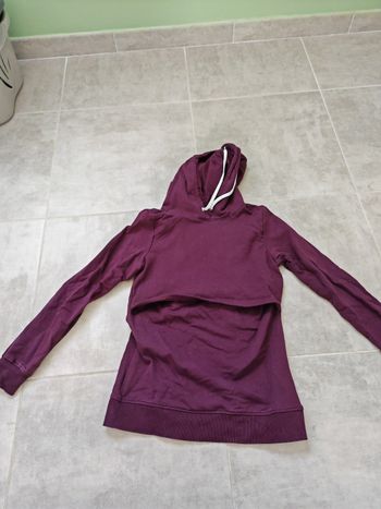 Pull allaitement bordeaux