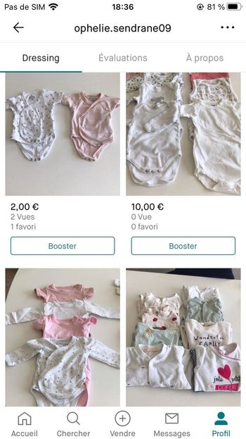 Lot de vêtements bébé fille 0-3 mois