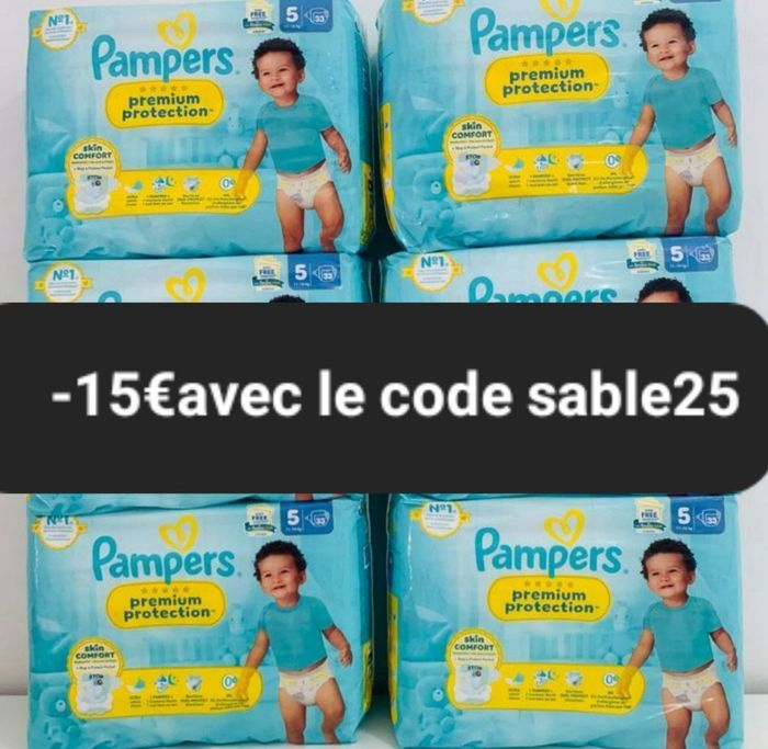 Six pack de couche pampers taille 5 preuim