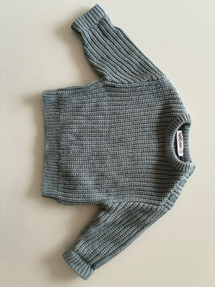 Pull bébé vert sauge mixte 3 mois NPO Baby – Très bon état