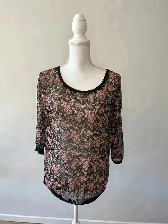 Blouse fleurie - Taille L - photo numéro 2