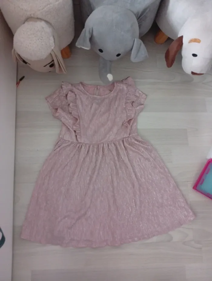 Robe de fête Vertbaudet 5ans rose brillante