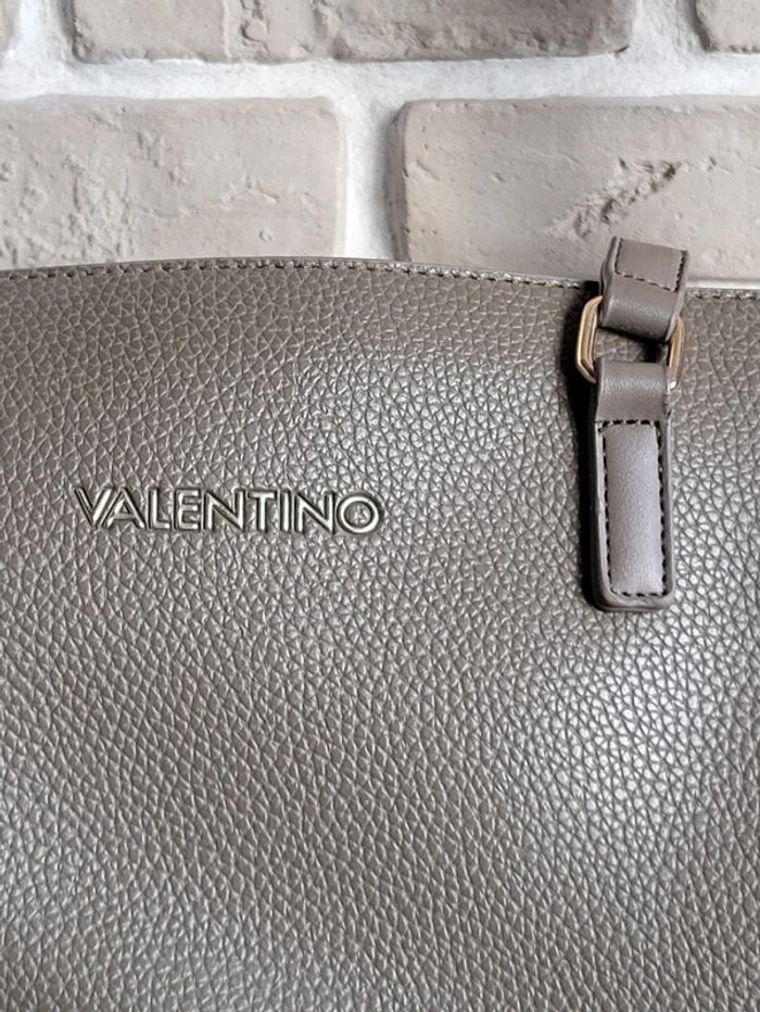 Grand sac cabas Valentino gris taupe Superman - photo numéro 3