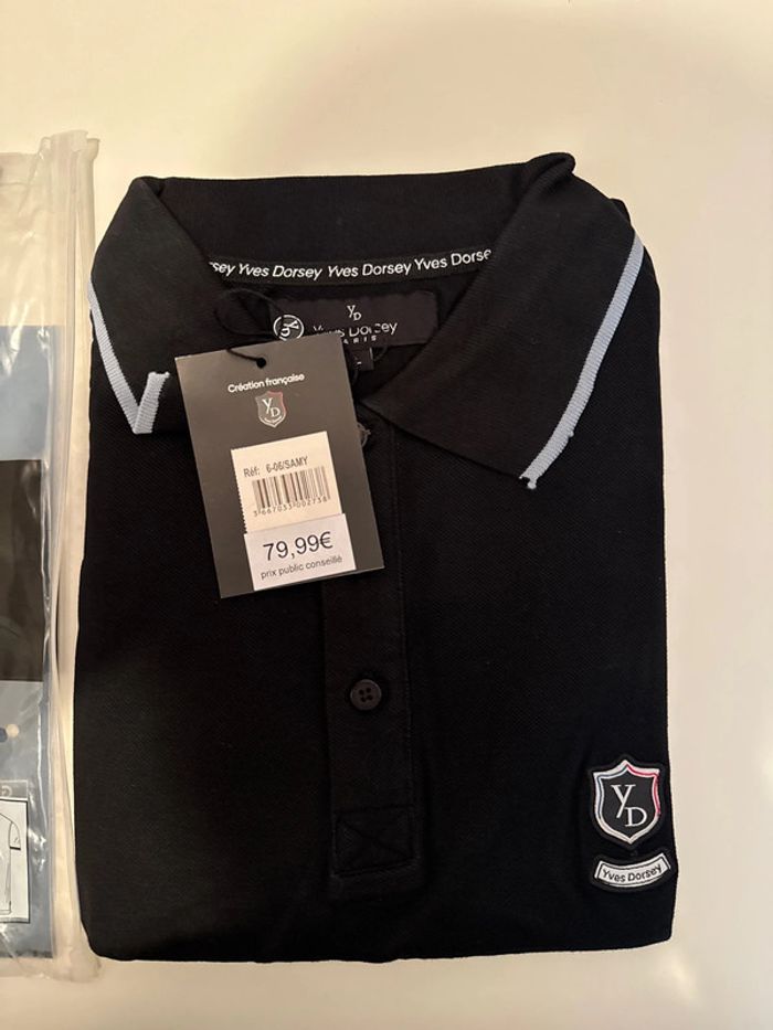 Polo Homme Noir Neuf - Yves Dorsey Paris - Taille L - 100% Coton - photo numéro 5