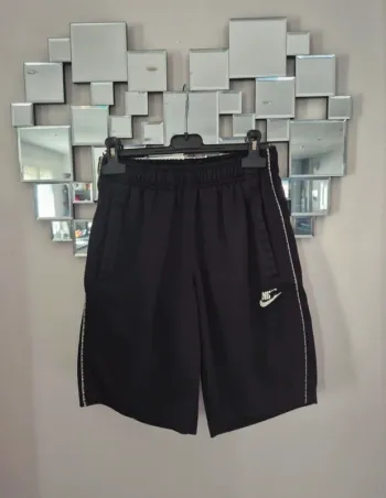 Short Nike Homme - Noir à bandes blanches - Taille XS