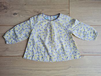 Blouse jaune et grise Obaibi 12 mois
