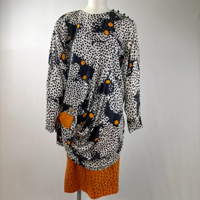 Robe haute couture vintage année 80 - Réty - T 40 estimé A1090 - photo numéro 6