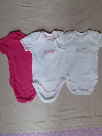 Lot de 3 bodies fille 3 mois