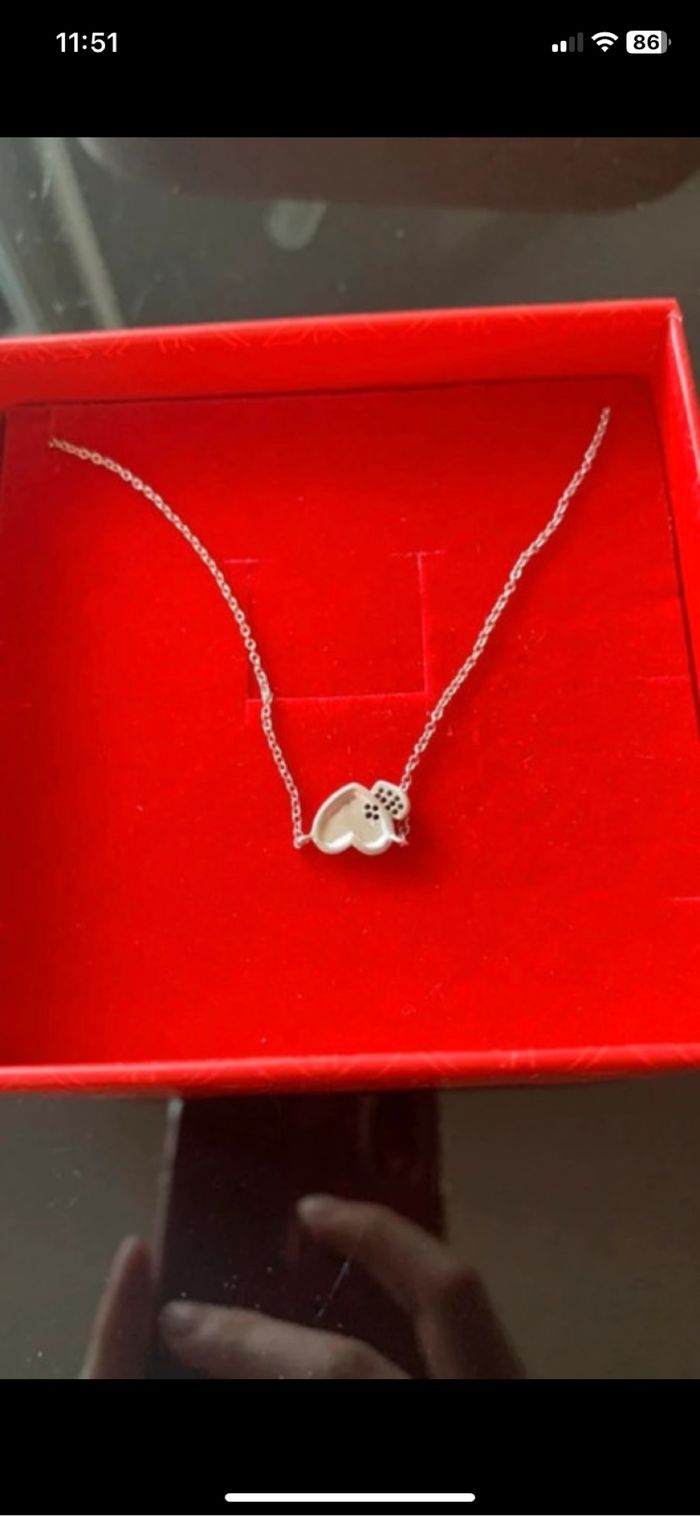 Collier double cœurs - photo numéro 2
