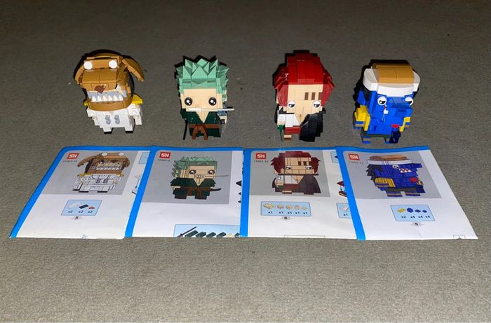 Lot X7 Compatible Lego Brickheadz One Piece - photo numéro 2