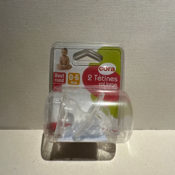 Cora tétine col large pour biberon  0-6 mois