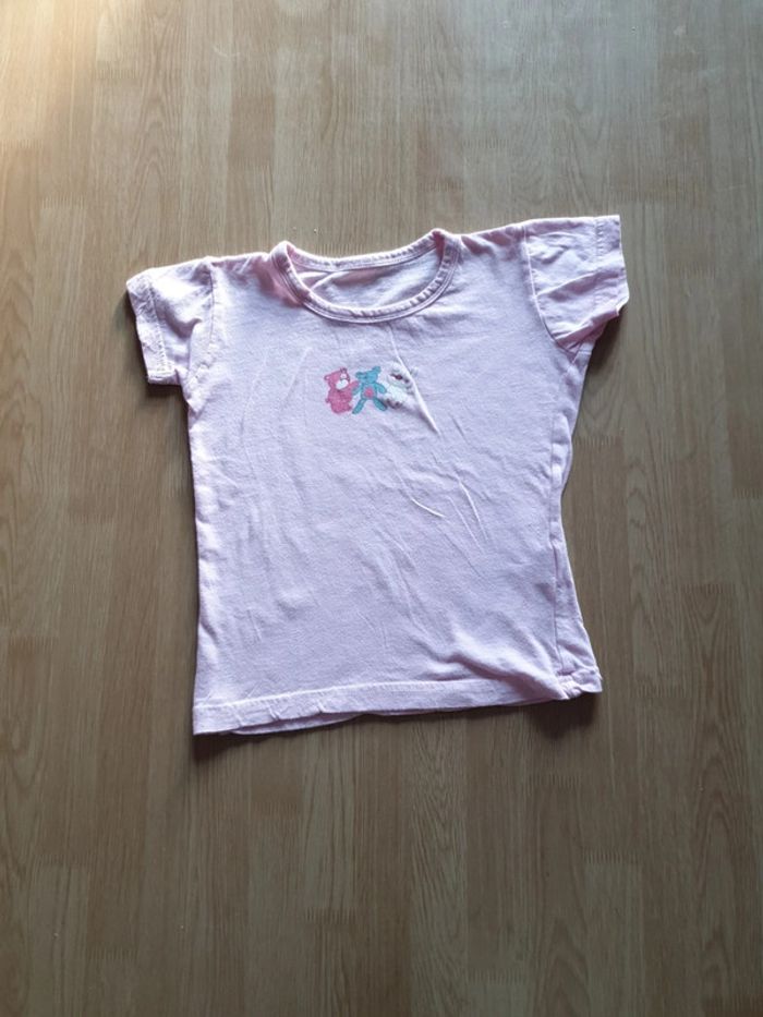 T shirt rose manches courtes