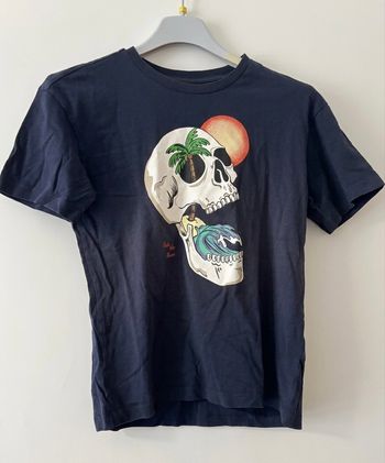 Tee-shirt Bleu Marine graphique skull & surf 