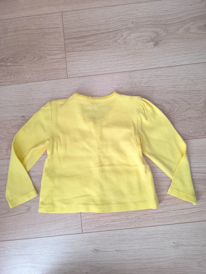 Gilet jaune vif fille avec boutons brillants argentés Orchestra - Taille 18 mois - 81 cm - photo numéro 2