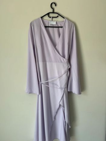 👗Asos design taille 40👗Robe mi-longue cache-cœur- Lilas- très bon état