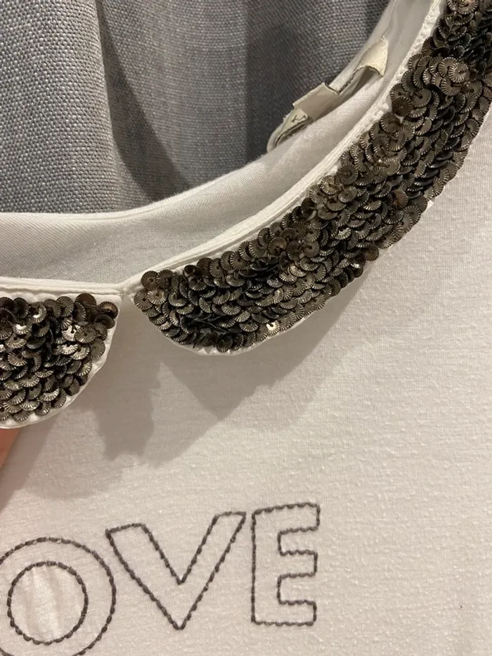 T-shirt Zara Sequins - photo numéro 3