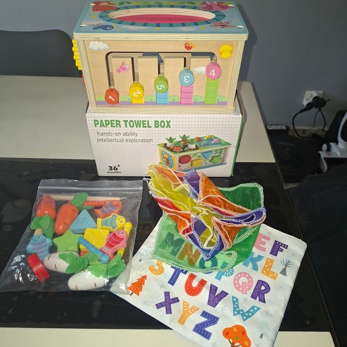 Jouet en bois 6en1 Montessori pour bébé