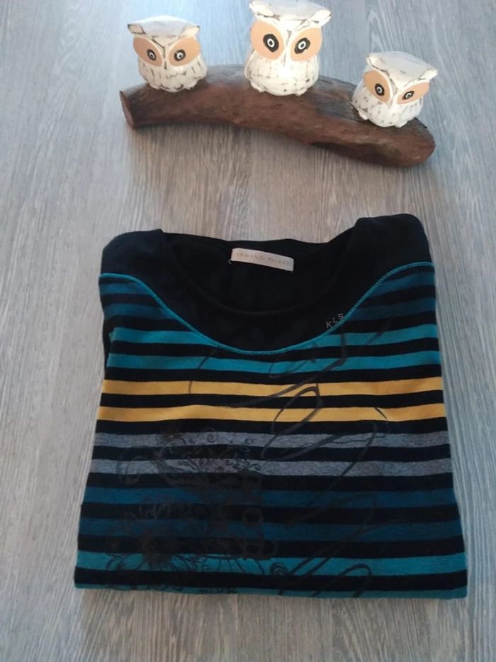 Haut rayé longues manches Armand Thiery multicolore taille L - photo numéro 1