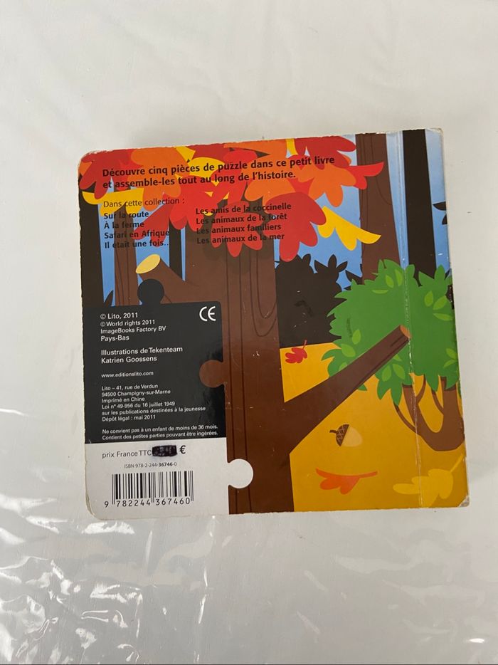 Livre la farandole des puzzles les animaux de la forêt - photo numéro 2