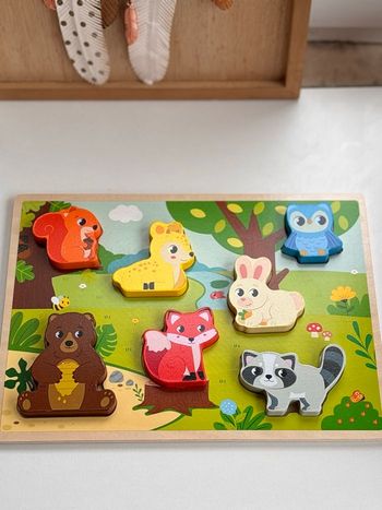 Puzzle en bois 3D les animaux de la forêt