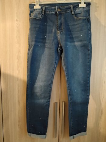 Pantacourt jeans femme taille 46