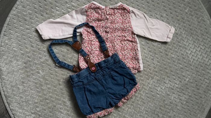 Ensemble short salopette teeshirt - photo numéro 2