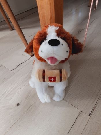 Peluche chien de Savoie Saint Bernard de montagne 25 cm Neuve