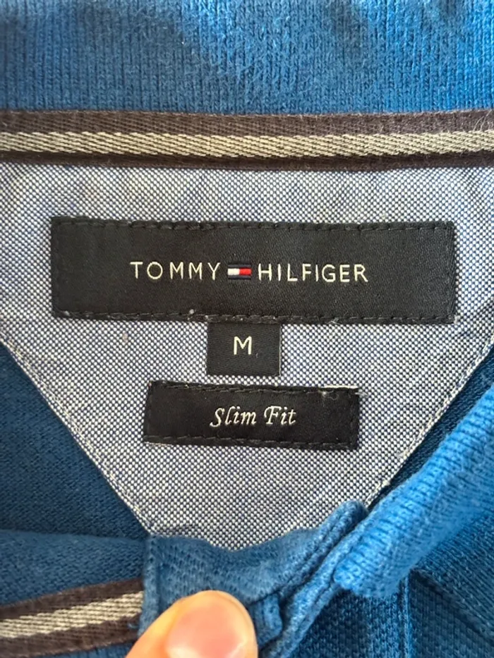 Polo Tommy H bleu - photo numéro 3