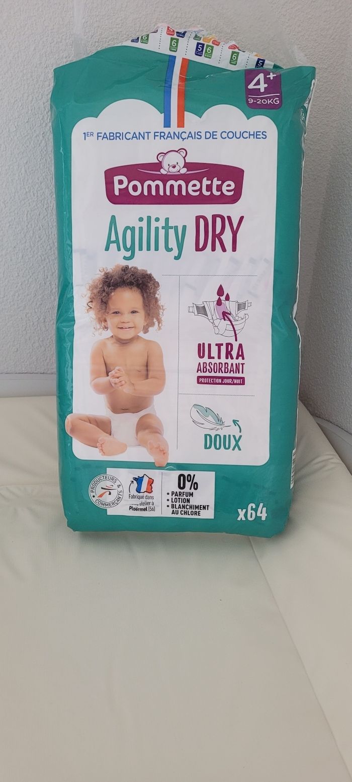 Couches pommette agility Dry Pommette 12 mois Beebs