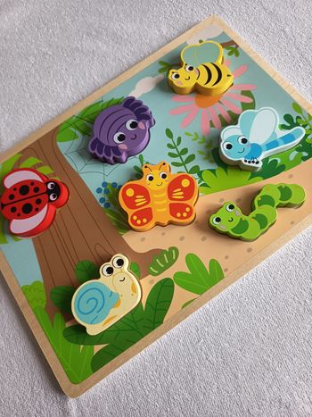 Puzzle 3D en bois insectes 