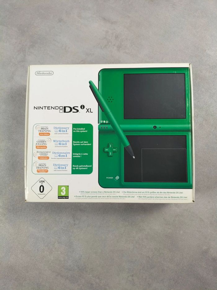 Console Nintendo DSi XL – Édition verte – Complète en boîte