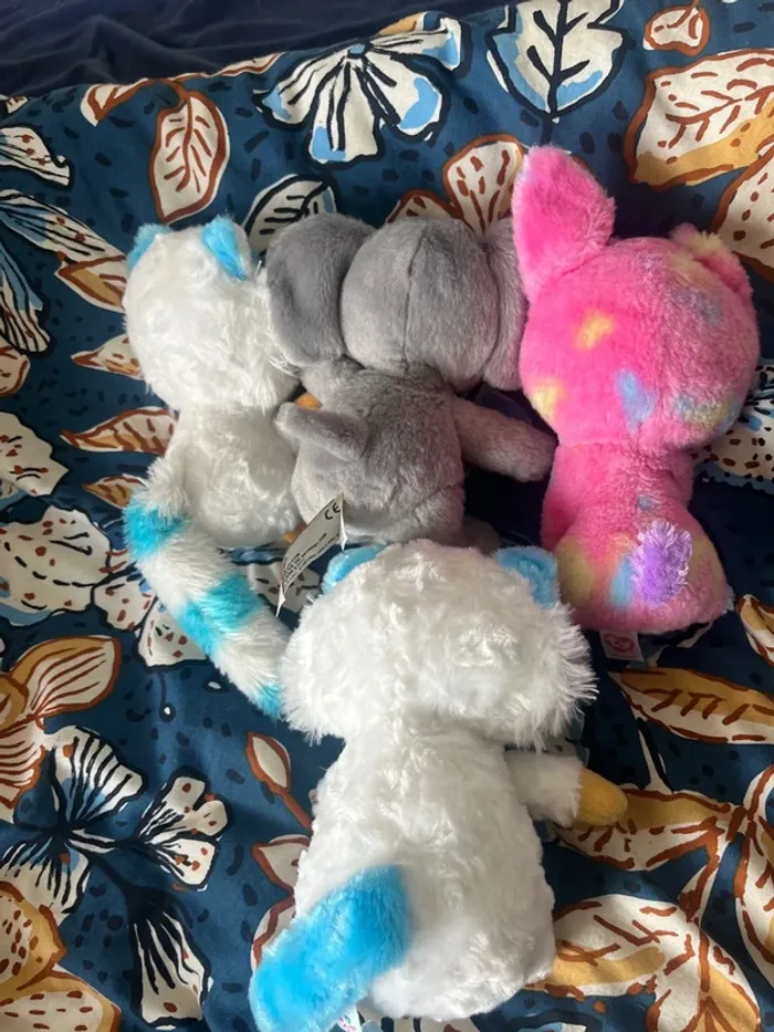 Lot peluche animaux gros yeux - photo numéro 5