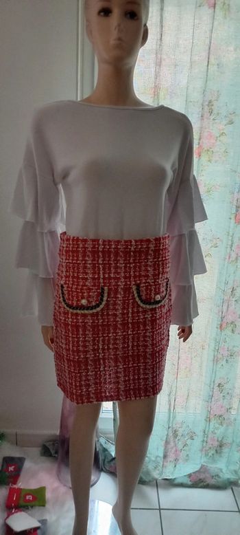 Mini jupe  vintage M gonna tweed