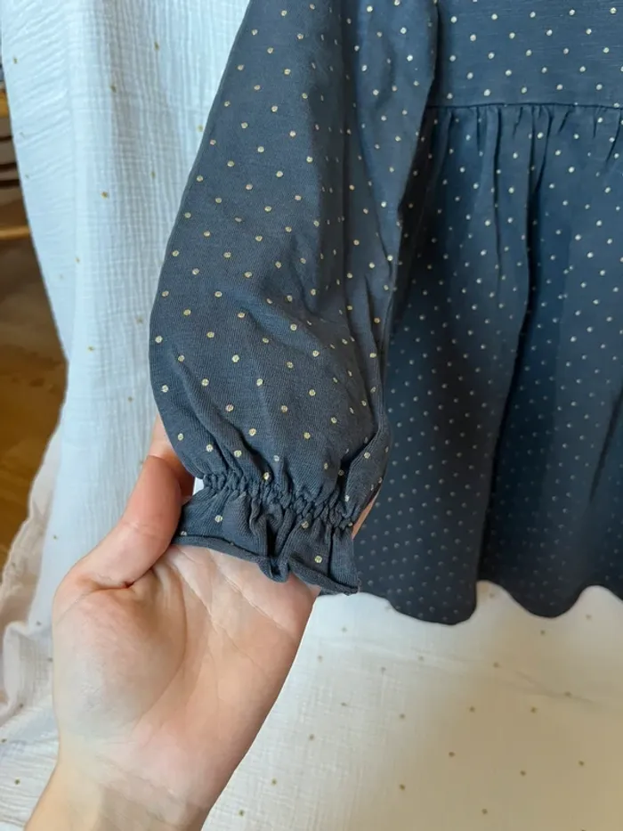 Robe Bonton Fille 8 Ans – Pois dorés - photo numéro 4