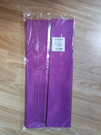 Lot de 2 rouleaux de papier crépon 2m x 50 cm violet