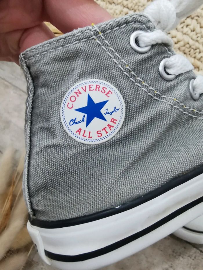 🔥Basket converse Allstar pointure 22 garçon fille gris blanc mixte - photo numéro 2