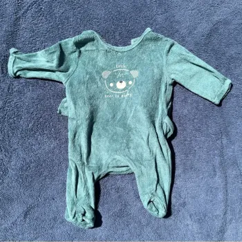 Pyjama velours vert 1 mois