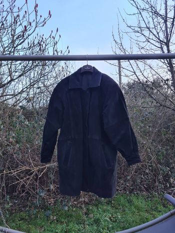 Superbe veste 3/4 croute de cuir Homme ou femme T 38 large vintage