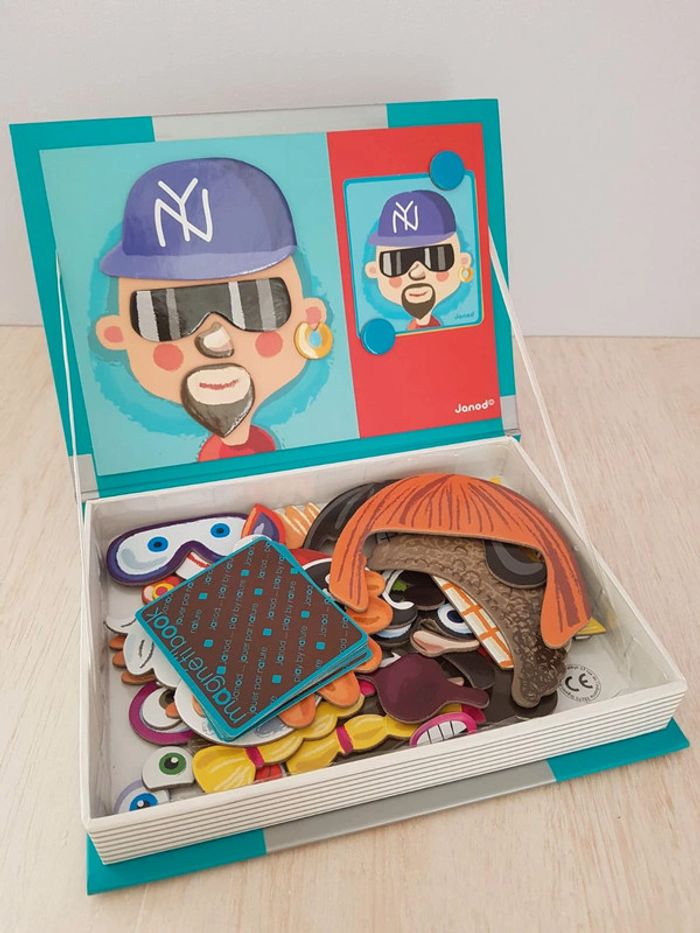 Janod Magnéti'book jeu magnétique visages - photo numéro 20
