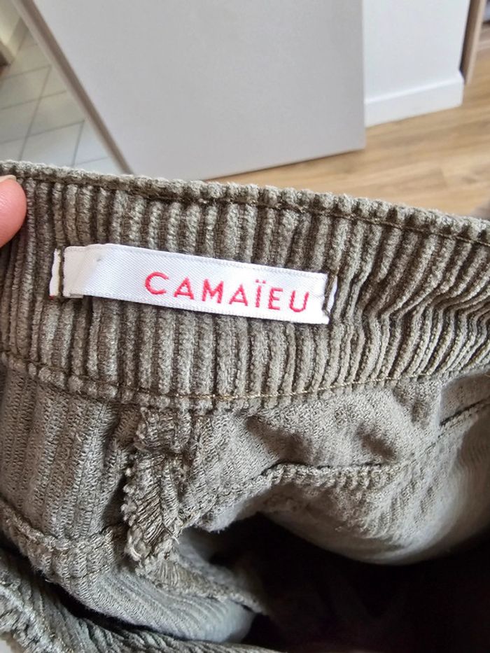 Pantalon velours côtelé Camaïeu Taille 38 - photo numéro 3