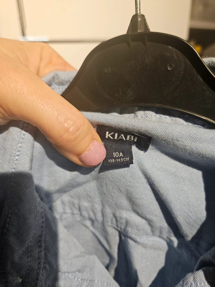 Chemise manche longue bleu Kiabi 10 ans - photo numéro 2