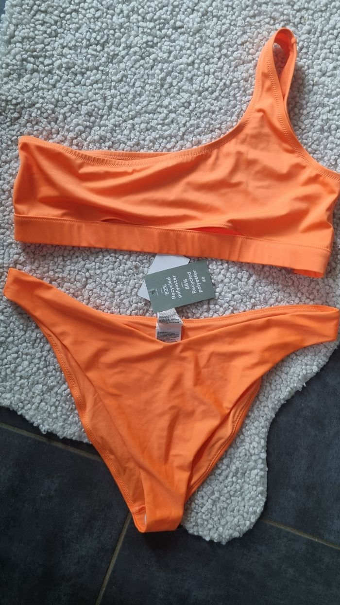 2 pieces maillot de bain 👙 H&M neuf orange XL 46 48 - photo numéro 2