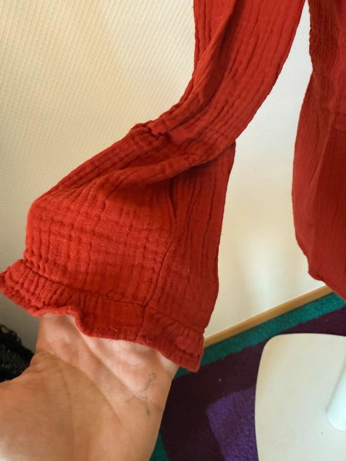 Blouse bordeaux en très bon état season taille S - photo numéro 6