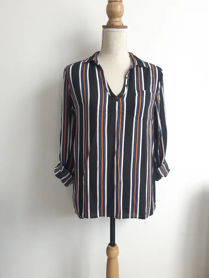 Blouse rayée manches longues Bonobo T38 - photo numéro 5