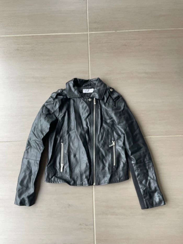 Veste imitation cuir pour jeune fille