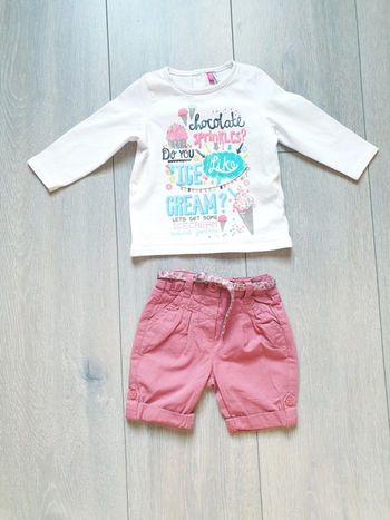 Ensemble 2 pièces. Fille 3 mois. Marque Orchestra/Kitchoun